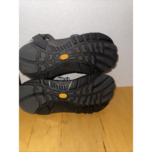 Chaco Sandals Blue/Wht Sz 9 Non Marking ZX Classic Vibram Soles Beach Summer - Picture 7 of 10